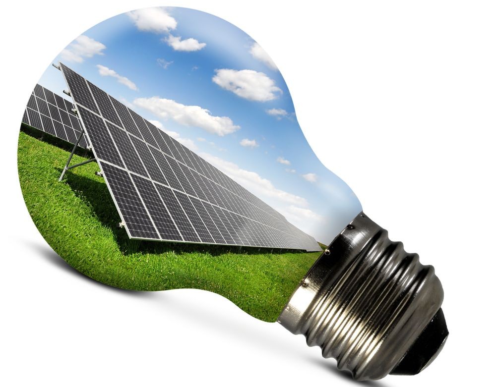 Solarni panel na travi unutar žarulje