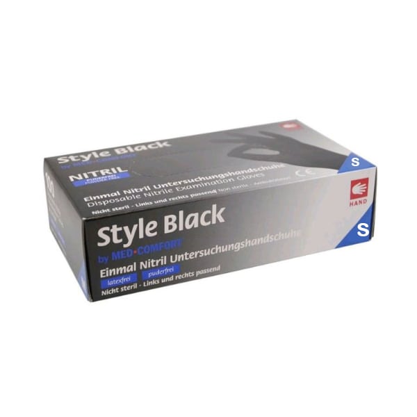 Rukavice nitrilne S 100/1 crne Style