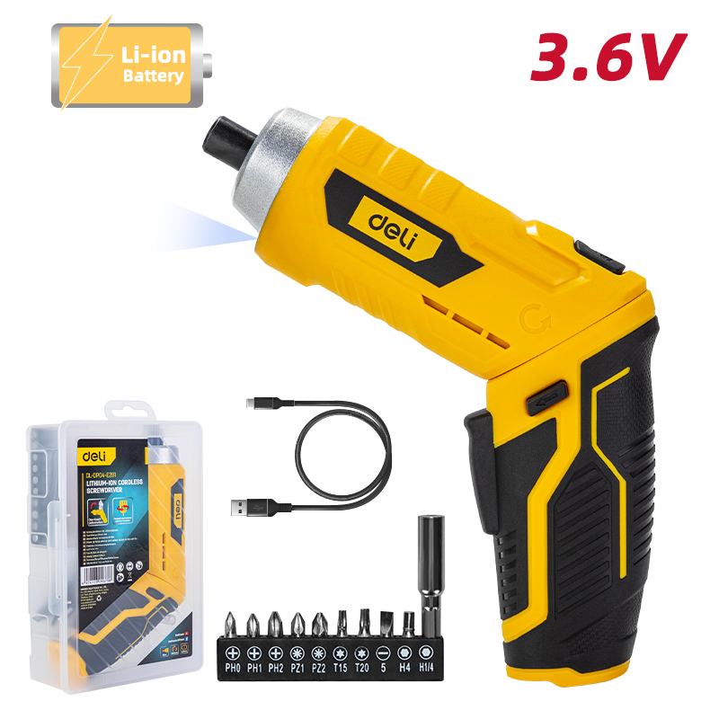 Alat odvijač  baterijski 3.6V, 1500mAh x 1 Deli