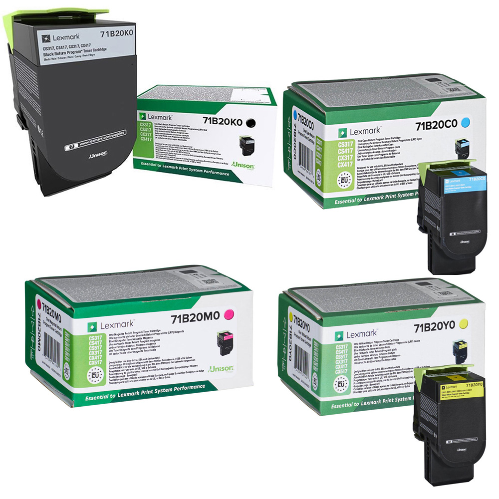 Lexmark Cs317dn 4x Kompatible Toner Für CS417dn SC517de CX317dn