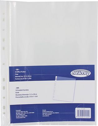Fascikl uložni pvc A4 130mic A130-11-050 50/1 sjajni
