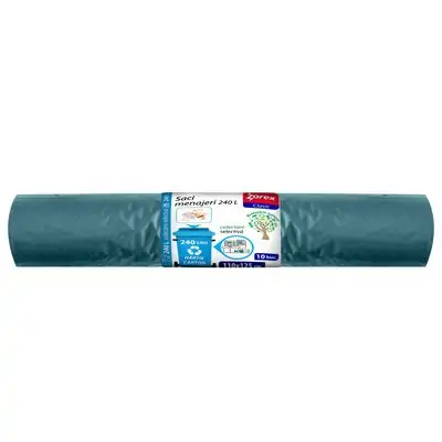 Vreća za smeće 240L 110x125cm 10/1 LDPE plave Zorex za papir i karton