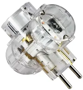 Razdjelnik COMMEL T trostruki 250V transparentni