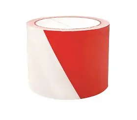 Traka za označavanje 75mmx100m bijelo-crvena Office products