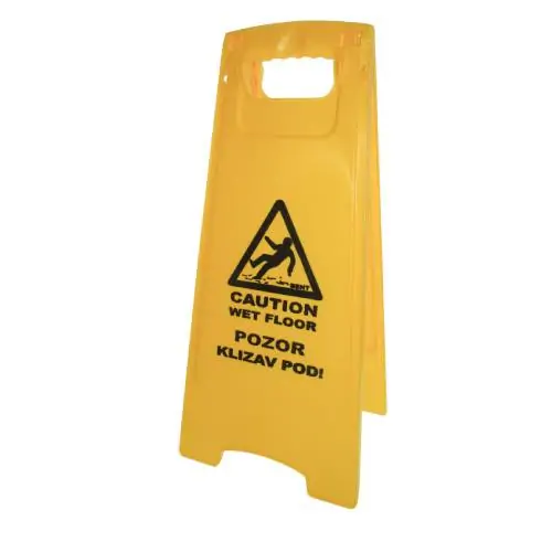 Znak upozorenja podni - ENG/HR, klizav pod-wet floor, 69cm