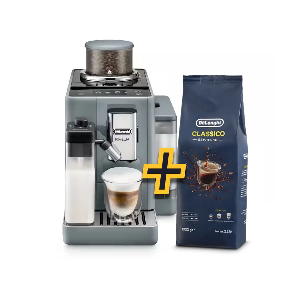 Aparat za kavu DeLonghi EXAM440.55.G Rivelia + GRATIS 2kg DeLonghi kave u zrnu