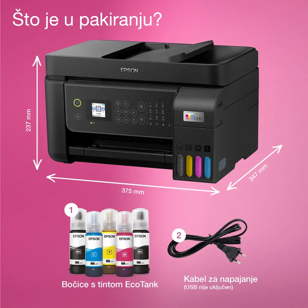 Printer EPSON L5310 All-In-One EcoTank USB LAN WiFi A4 - crni