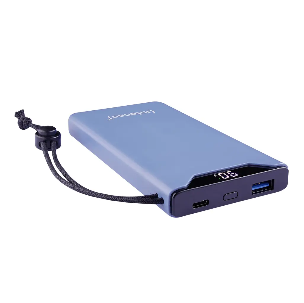 Power Bank 10000mAh INTENSO F10000, input: USB-C, output: USB-A, USB-C, blue