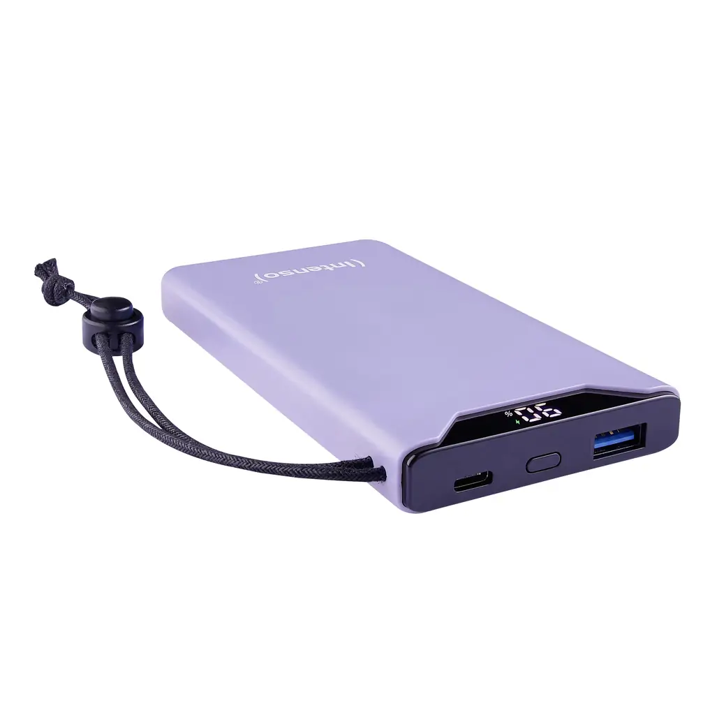 Power Bank 10000mAh INTENSO F10000, input: USB-C, output: USB-A, USB-C, purple