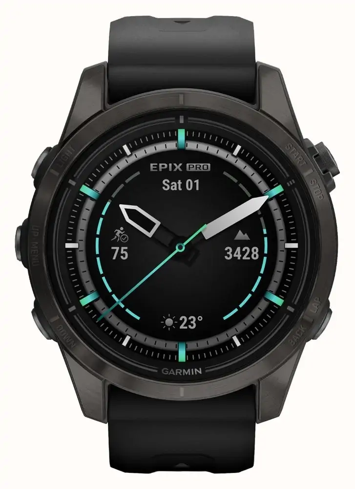 Smart watch GARMIN EPIX Pro Gen2 42mm Sapphire Carbon Gray DLC Tit.  Blac - 010-02802-15