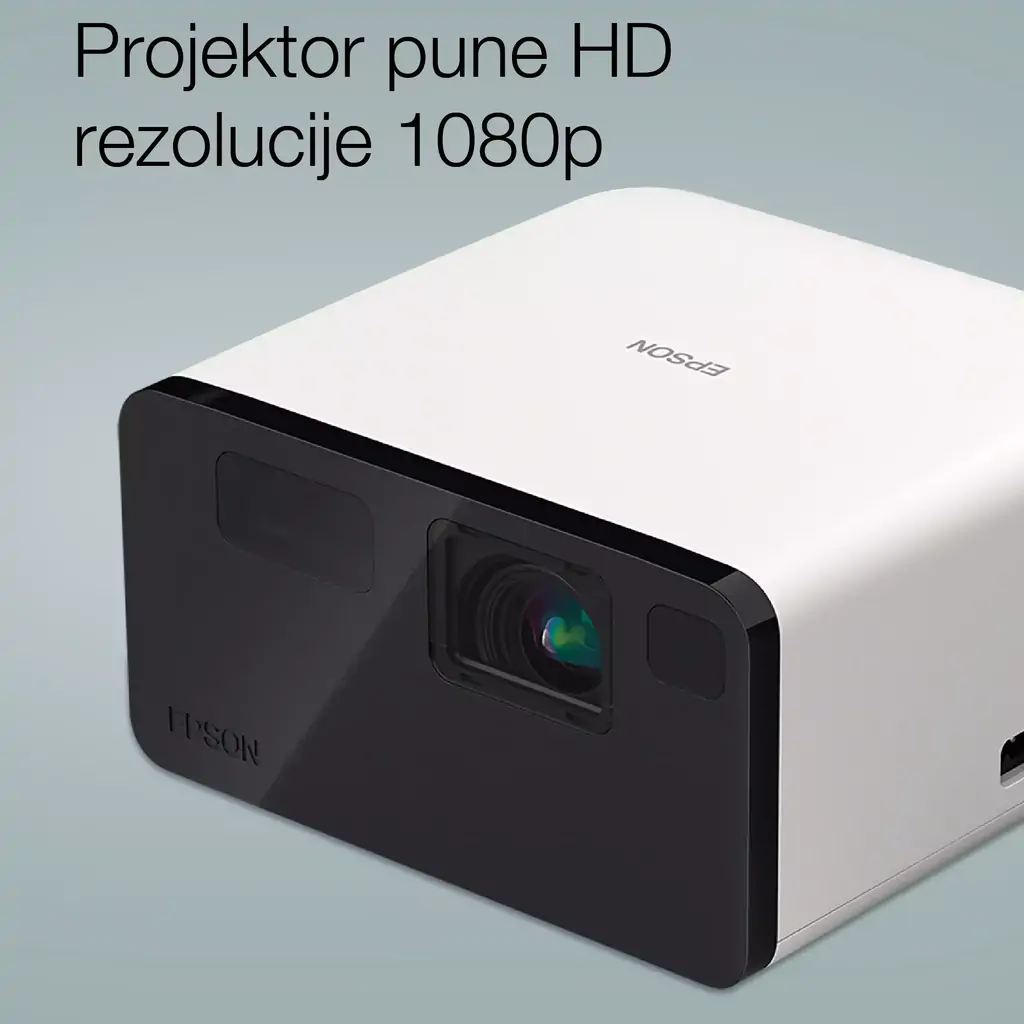 Projektor EPSON EF-21W FHD, WiFi, mini laserski projektor, 1.000 lumena, zaslon do 150 inča, Google TV™ i Bluetooth zvučnik, prijenosni