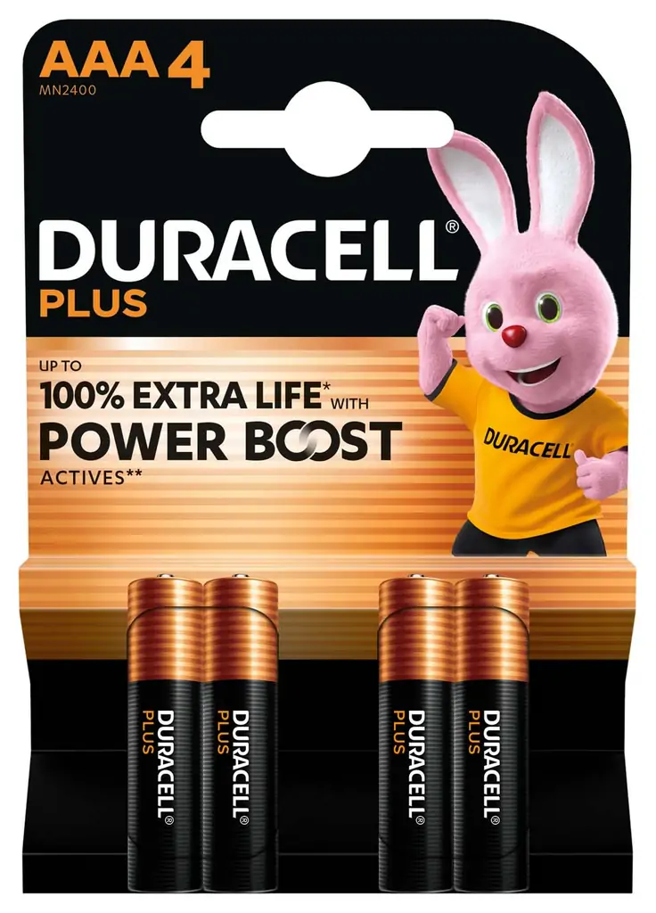 Baterija DURACELL Plus Power Boost AAA + 100% extra life 4/1
