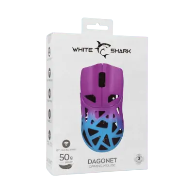Miš WHITE SHARK WGM-5019 Dagonet 24.000 DPI - plavo/ljubičasti Wireless