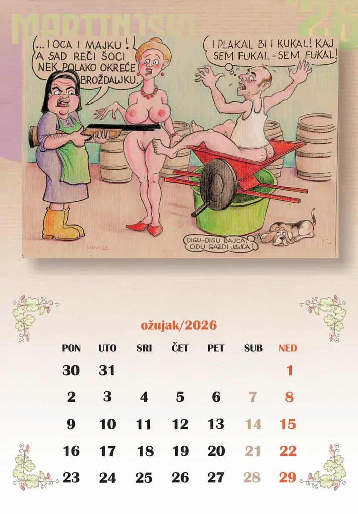 Kalendar zidni Od Martinja do Martinja