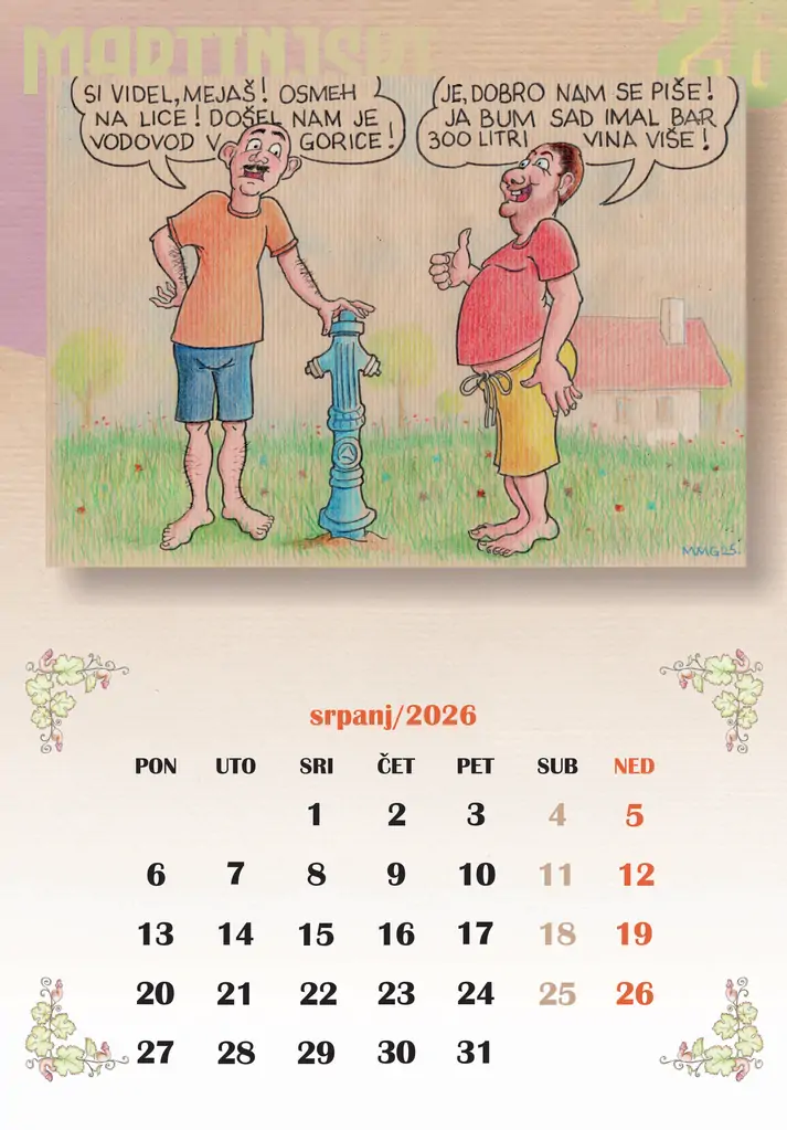 Kalendar zidni Od Martinja do Martinja