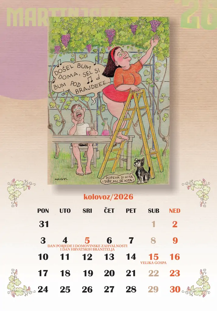 Kalendar zidni Od Martinja do Martinja