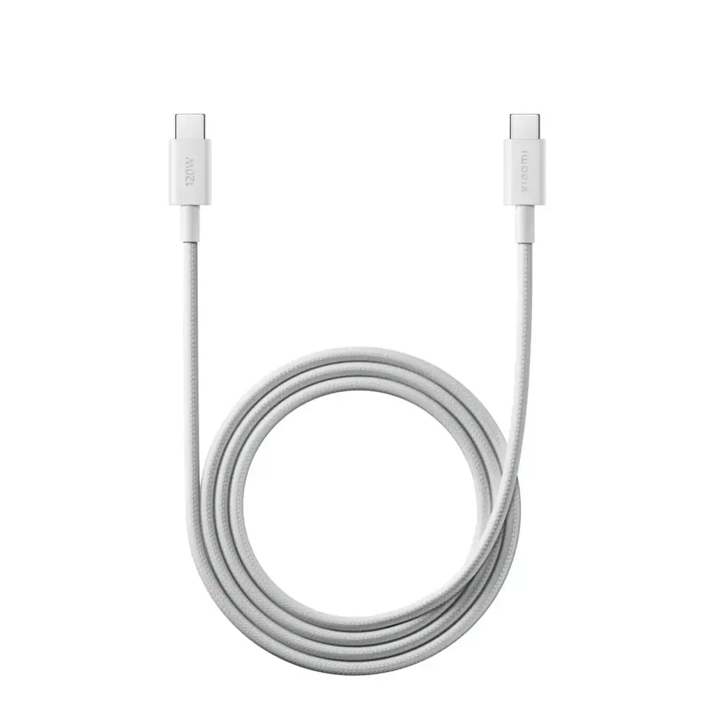 Kabel USB tip A-C<=>USB tip C-M  1.0m - XIAOMI QC 6A - bijeli pleteni