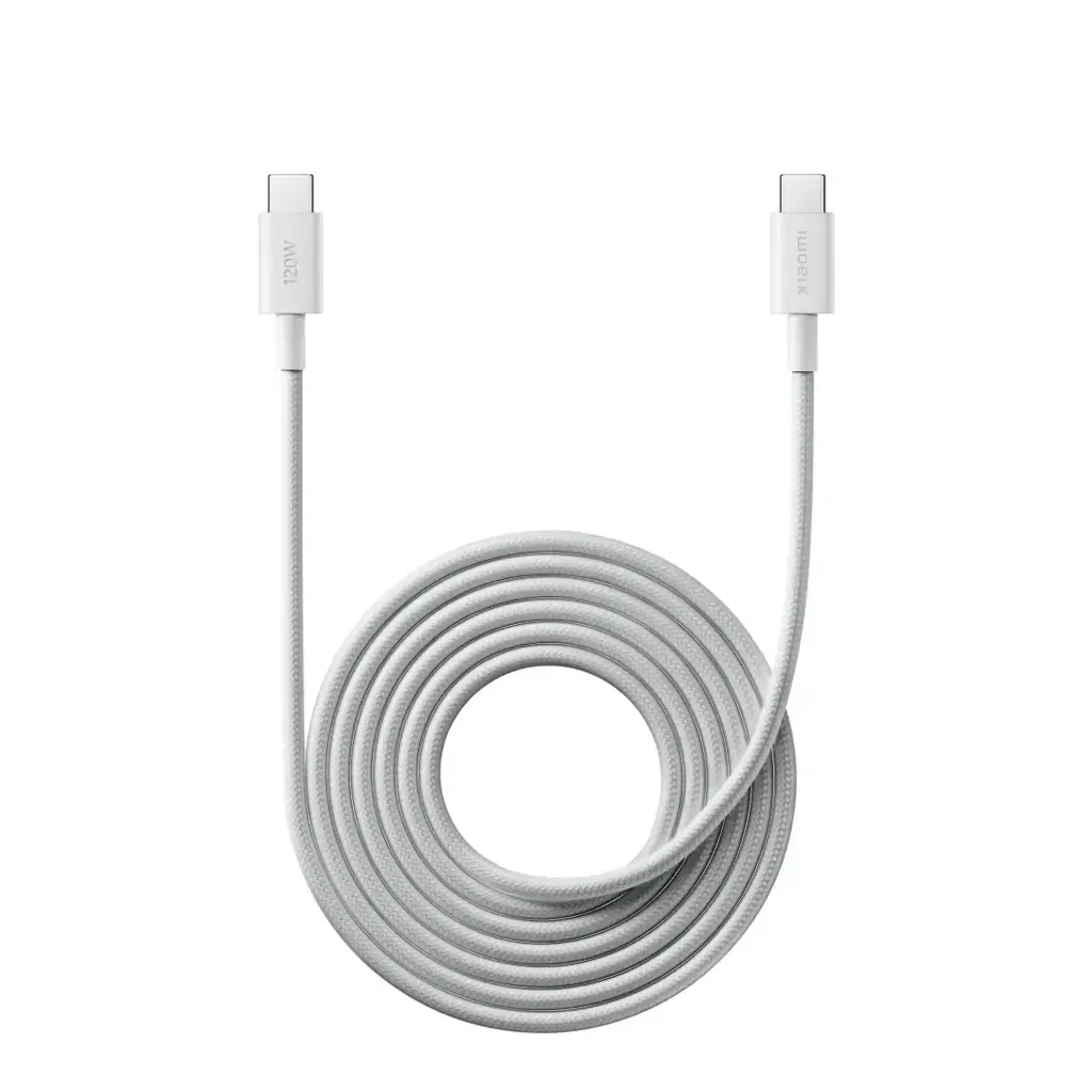 Kabel USB tip A-C<=>USB tip C-M  2.0m - XIAOMI QC 6A - bijeli pleteni