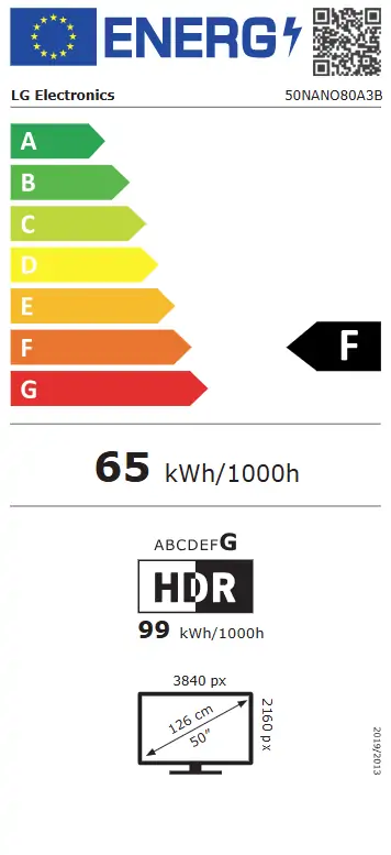 TV LG 50NANO80A3B, LED, 50", 127cm, UHD 4K, NanoCell, SMART
