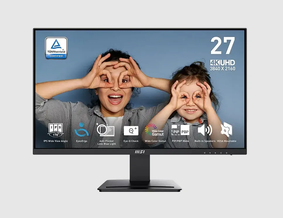 Monitor 27" MSI PRO MP273U IPS 4K UHD 3840x2160 300cd/m2 2xHDMI DP Zvučnici TILT