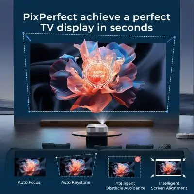 Projektor VANKYO V700G + Platno 100", 1080p Full HD, 400 ANSI lumena, 1000:1, Dolby Audio, dual 8W zvučnici, Wi-Fi, Bluetooth