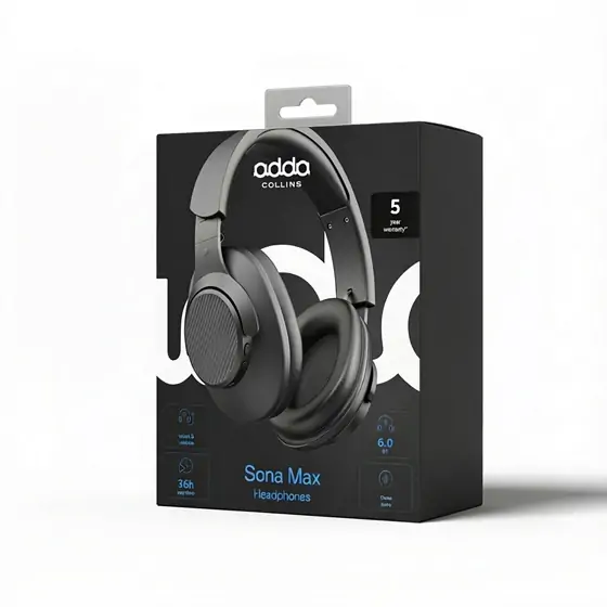 Slušalice ADDA COLLINS HP-003-GM naglavne, Bluetooth V6.0 Gun metal