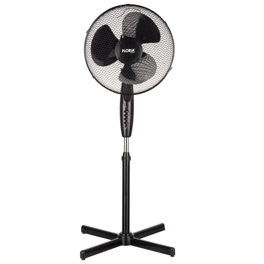 Ventilator sa postoljem FLORIA ZLN1181, promjer 40cm, 40W, crni