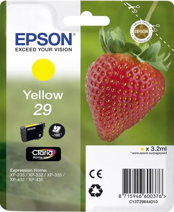 Tinta EPSON T29844010 Yellow  29 - Claria Home Ink
