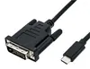 Kabel USB tip C-M => DVI 1.0m crni - ROLINE