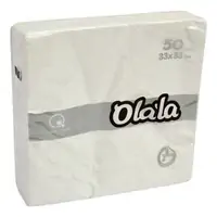 Salvete papirnate 33x33cm 2-sl. 50/1 bijele Olala Salvete papirnate 33x33cm 2-sl. 50/1 bijele Olala