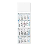 Kalendar zidni 4-djelni plavo-sivi 2024