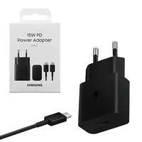 Adapter za napajanje SAMSUNG - kućni punjač 15W, Type-C + kabel Type-C, BLISTER, crni Adapter za napajanje SAMSUNG - kućni punjač 15W, Type-C + kabel Type-C, BLISTER, crni