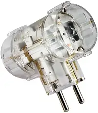 Razdjelnik COMMEL T dvostruki 250V transparentni Razdjelnik COMMEL T dvostruki 250V transparentni