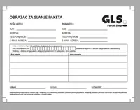 Tisak blok A5 NCR Obrazac za slanje paketa 100 lista GLS 1/0 Tisak blok A5 NCR Obrazac za slanje paketa 100 lista GLS 1/0