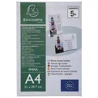 Stalak za prospekte A4 stolni uspravni L plexi Exacompa 84058D Stalak za prospekte A4 stolni uspravni L plexi Exacompa 84058D