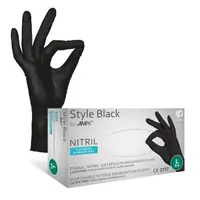 Rukavice nitrilne L 100/1 crne Style