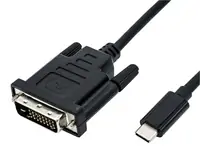 Kabel USB tip C-M => DVI 1.0m crni - ROLINE