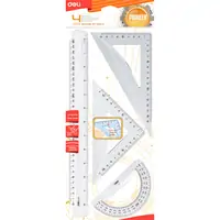 Geometrijski set Deli 4-djelni, ravnalo 30cm Geometrijski set Deli 4-djelni, ravnalo 30cm