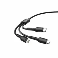 Kabel 3u1 USB na Type-C / micro USB / Lightning crni - HAVIT