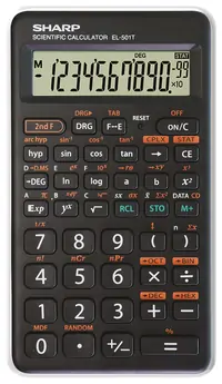 Kalkulator tehnički 10+2 mjesta 146 funkcija Sharp EL501T crni s bijelim rubom