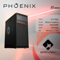 Računalo desktop Phoenix SPARK Y-265 AMD Ryzen 7 5700G 16GB DDR4 NVME SSD 1TB 500W Windows 11 PRO