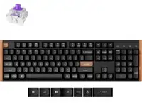 Tipkovnica KEYCHRON K10H-F1 Black Wooden RGB 100% Layout BT 2.4GHz Nebula Switch Gateron 2.0 Magnetic Switch Tipkovnica KEYCHRON K10H-F1 Black Wooden RGB 100% Layout BT 2.4GHz Nebula Switch Gateron 2.0 Magnetic Switch