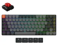Tipkovnica KEYCHRON K3X-H1-UK Carbon Black RGB 75% Layout BT Wired Red Switch Low profile