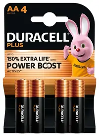 Baterija DURACELL Plus Power Boost AA + 150% extra life 4/1