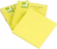 Blok samoljepljivi 76x76mm 75 listova Q-Connect Brilliant yellow KF10514 Blok samoljepljivi 76x76mm 75 listova Q-Connect Brilliant yellow KF10514