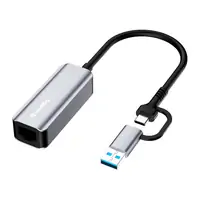 Adapter COLORWAY USB-C/A na RJ45 Gigabit Ethernet Adapter COLORWAY USB-C/A na RJ45 Gigabit Ethernet