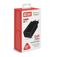 Adapter za napajanje COLORWAY GaN3 Pro punjač USB-A + 2x USB-C 65W crni Adapter za napajanje COLORWAY GaN3 Pro punjač USB-A + 2x USB-C 65W crni