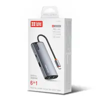 Docking station COLORWAY USB-C 6-in-1 Type C PD 100W USB3.0x3 HDMI 4K RJ45 Docking station COLORWAY USB-C 6-in-1 Type C PD 100W USB3.0x3 HDMI 4K RJ45
