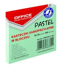 Blok samoljepljivi 76x76mm 100 listova Office products pastel zeleni Blok samoljepljivi 76x76mm 100 listova Office products pastel zeleni