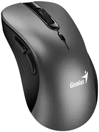 Miš GENIUS Ergo 8100S, ergonomski bežični, optički, 1600DPI, 6 tipki, USB, metalik siva